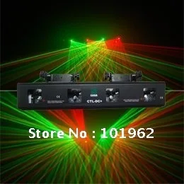 

Promotion 220mw Red & Green dmx512 4 lens dj stage party laser lighting effect