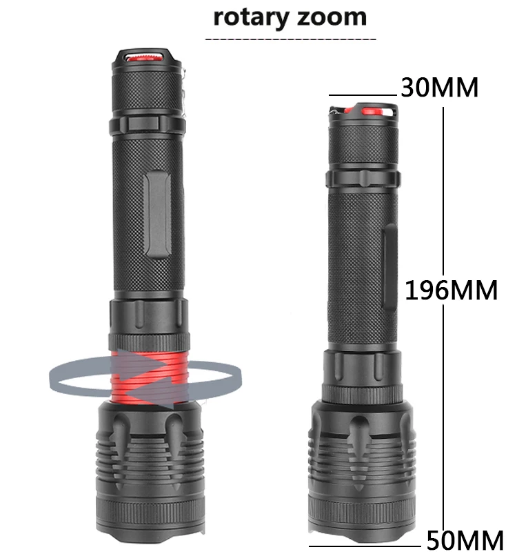 Litwod Z30P78 светодиодный фонарик CREE XHP70.2 40000LM Мощный тактический фонарь с зумом для 2*26650 батареи для охоты