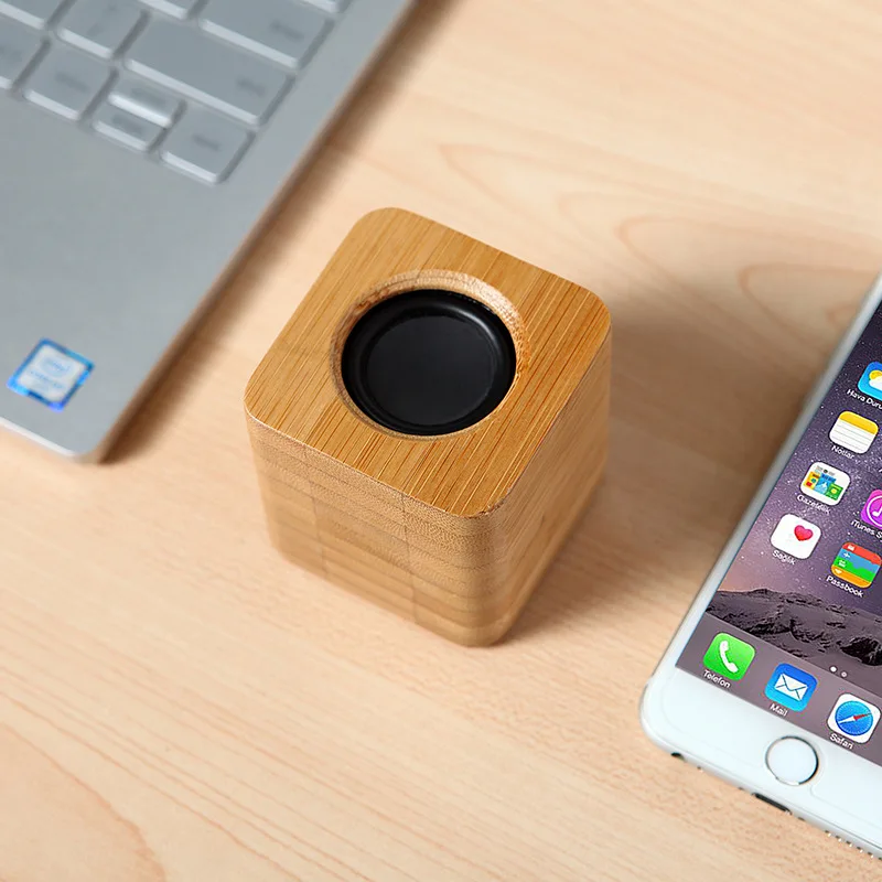 Techase Bamboo Mini Bluetooth Динамик проводной+ Беспроводной Портативный Колонки Поддержка Телефонный звонок 3.5 мм Aux С микрофоном басов