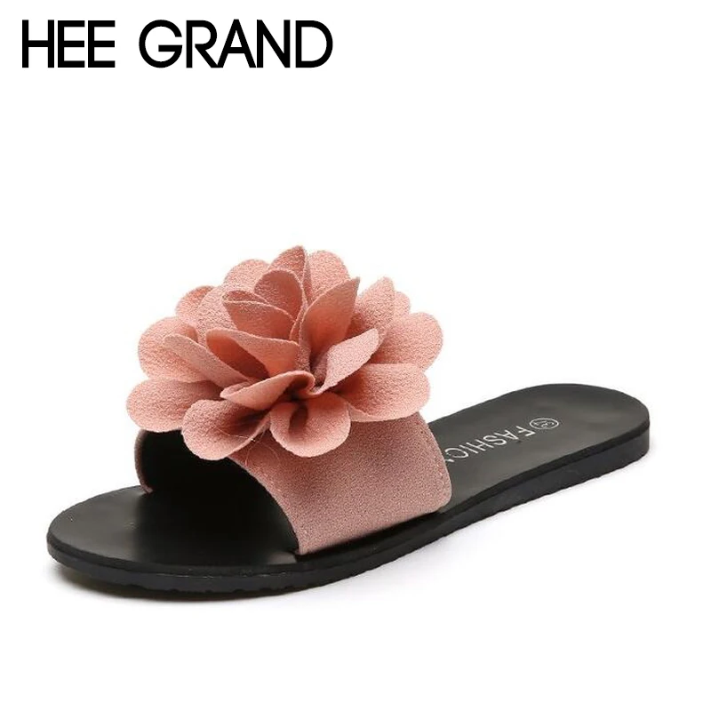

HEE GRAND Summer Slippers Women Slides with Flower Flip Flops Beach Casual Shoes Women for Vacation XWT1105