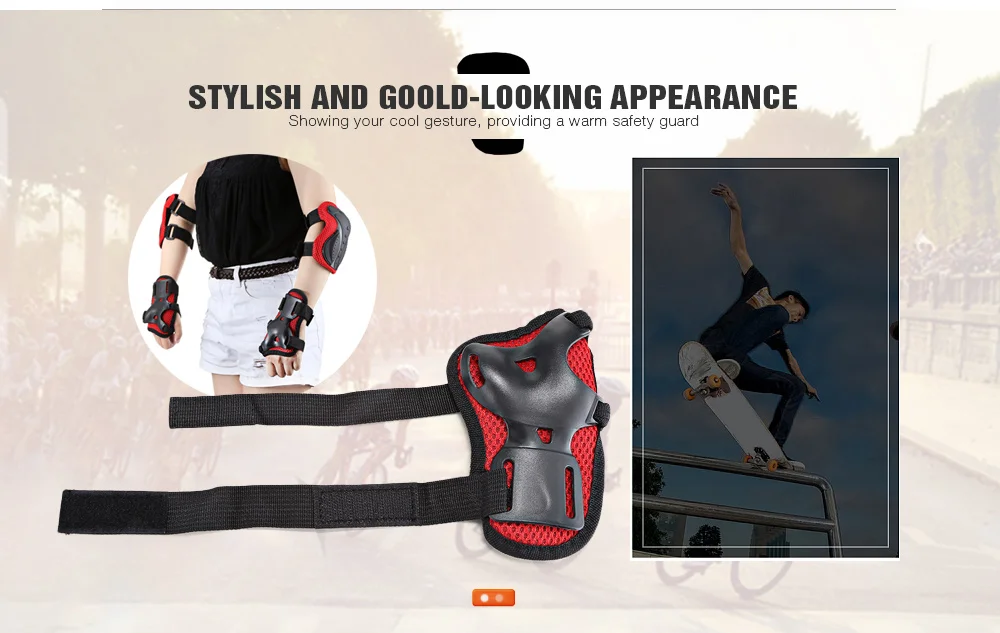 6PCS Skating Protective Gear Wrist Knee Pad Elbow Guard 