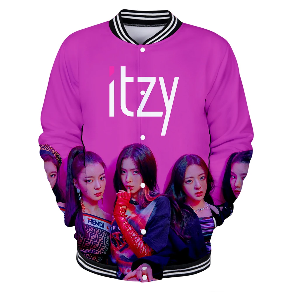 Новая модная повседневная одежда ITZY 3D бейсбольная форма для мужчин и женщин модели высокого качества ITZY Весенняя 3D бейсбольная куртка одежда