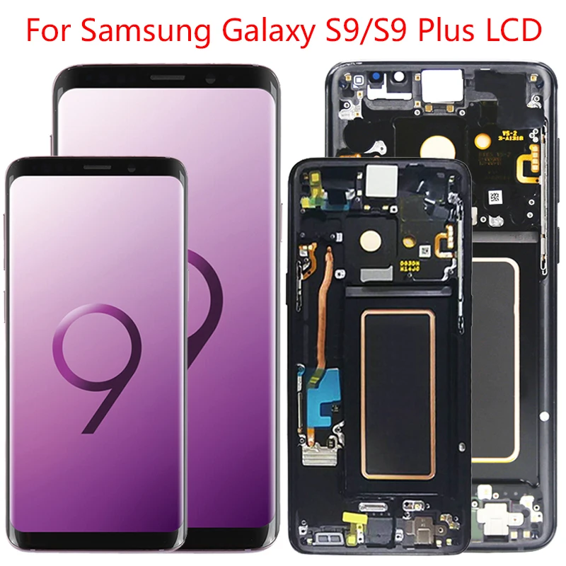 

Original S9 Plus LCD For Samsung S9 LCD Display Touch Screen Frame Assembly For Galaxy S9 SM-G960F G965F LCD Screen Black dot