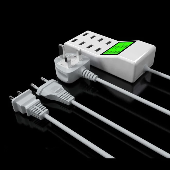 Crazy!!!8 USB Port US EU UK Plug Travel Universal AC Power Adapter Socket Smart Wall Charger For Cell iPhone Tablet Camera