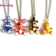 Floretfig Five nights at freddy pendant necklaces cosplay movie anime necklaces jewelry wholesale five nights at freddy lot