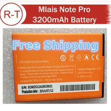 Mlais Note Pro Battery 3200mah large capacity li-battery for Mlais Note Pro Android Phone Free shipping