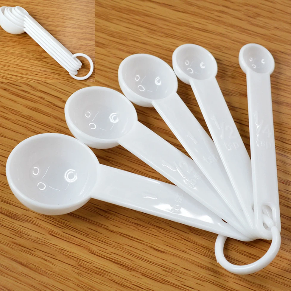Lot 5 PCS Plastic Measuring Spoons Cups Measuring Set Tools For Kitchen