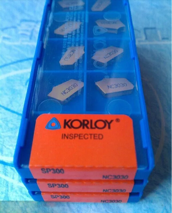 SP300 NC3030 Korloy CNC Grooving Tool Tungsten Carbide Material Inserts