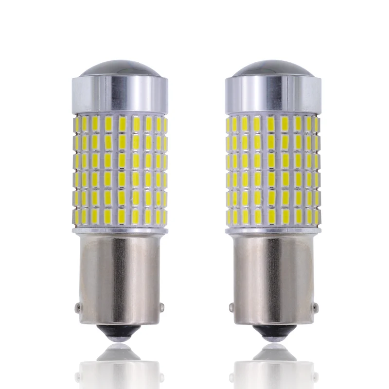 2x S25 White 1156 BA15S 3014 144SMD LED Reverse Backup Light Camper SUV