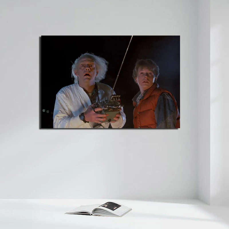 

Movie Back To The Future Doc And Marty Canvas Painting Print Living Room Home Decor Accessories Modern Wall Art Painting Poster