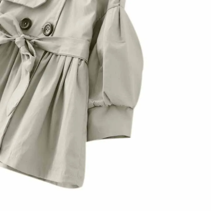 Осеннее пальто с длинными рукавами для маленьких девочек; Модная хлопковая верхняя одежда с бантом для малышей; куртки; одежда для детей; куртки принцессы