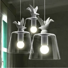 Подвесные светильники стеклянные абажуры Американский Европейский ретро подвесной светильник Подвеска с форме утки светильники для ресторанов спальня утка