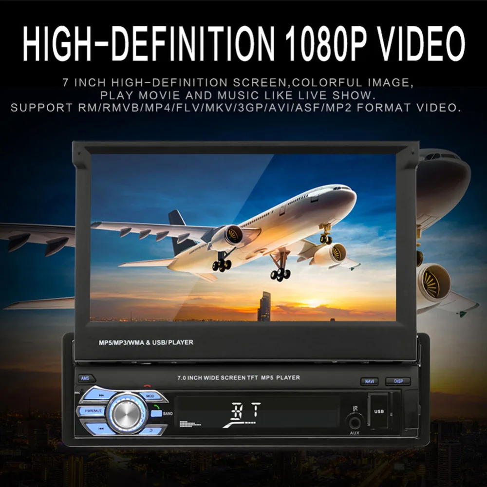 

SWM 960 1G Upgraded 7in Touch Screen Car Stereo MP5 Player GPS Navi RDS AM FM Radio USB/TF/AUX Head Unit Clock Mute Function