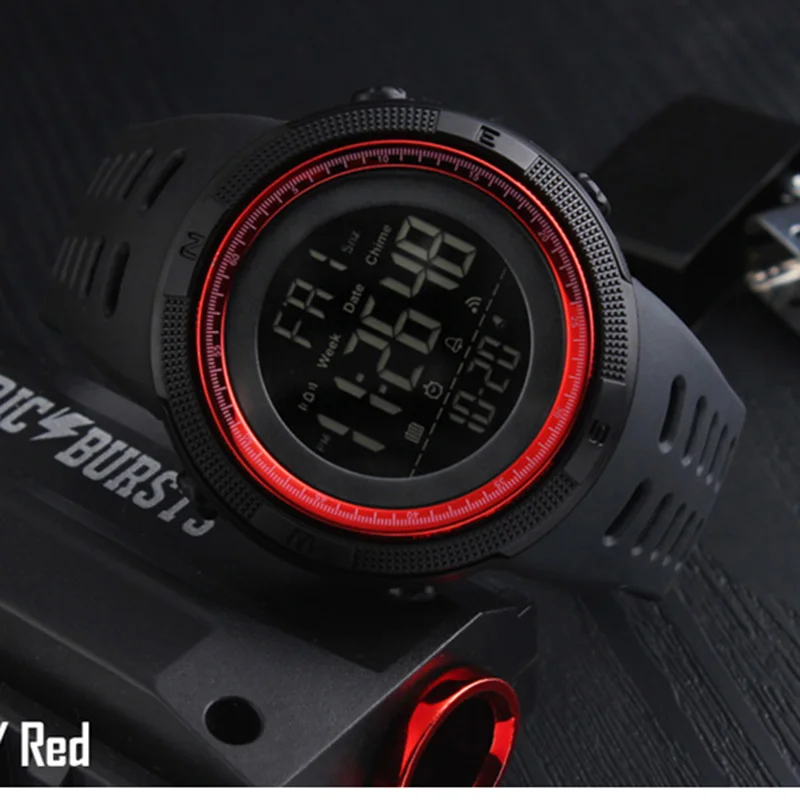  Men's Watches Dive 50m Digital LED Army Sports Watch Mens Casual Electronics Wristwatches Man Clock