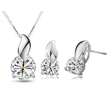 100% Sistemas de la Joyería de Plata 925 AAA para Las Mujeres de la Hoja y conjuntos de Estrellas de Plata Maciza Envío Libre JN40JE18
