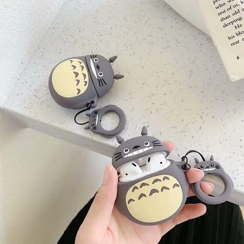 3D Милый Kawaii аниме мультфильм Тоторо Безликий человек чехол для Airpods 1 2 без лица