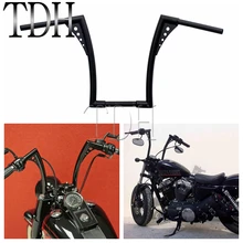Мотоцикл 1-1/" 16" Rise Ape вешалки руль жир бар для Harley Sportster XL Touring FLST FXST на заказ черный хром