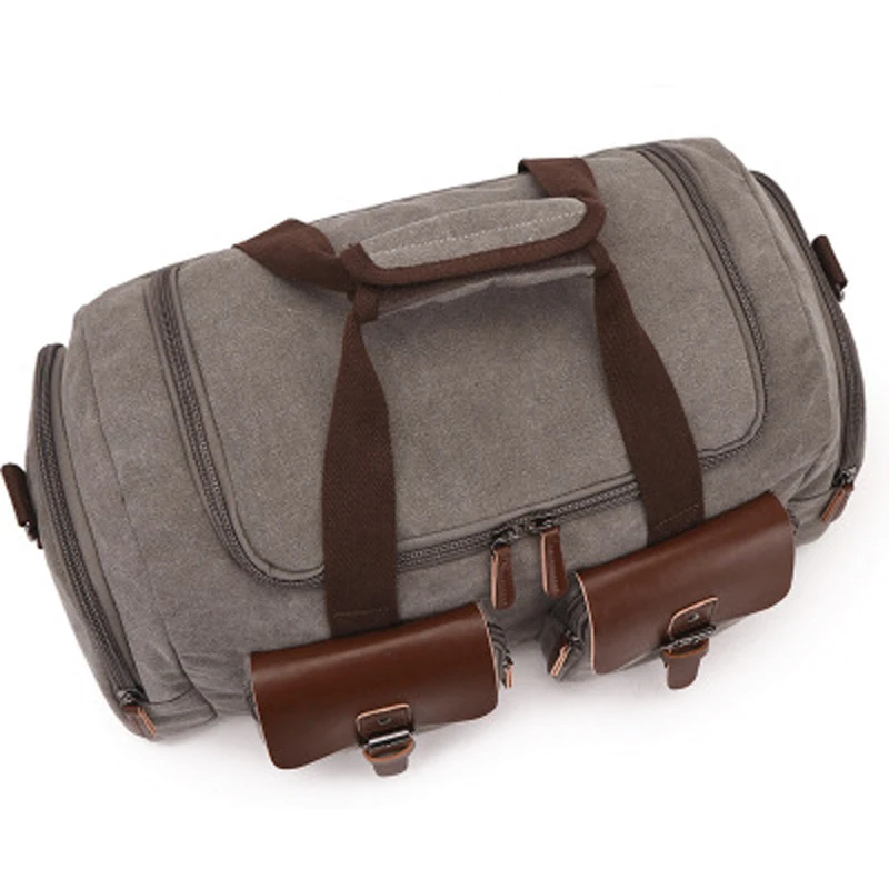 MARKROYAL قماش جلد الرجال السفر حقيبة الأوروبي نمط السفر أكياس حقيبة يد عالية قدرة حقيبة كتف السفر Crossbody الأمتعة