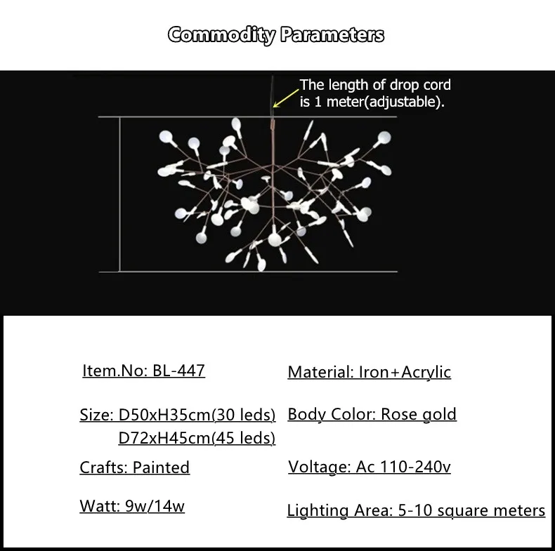 Creative Home Deco Modern Lusre Led Chandelier For Living Room Dining Room Nordic Style Hanging Lamp Chandeliers12