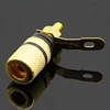 2pcs Gold Plated Amplifier Speaker Terminal Binding Post Banana Plug Socket Connector Suitable for 4mm banana plugs ► Photo 3/4