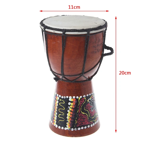 1Pc 4 inch Professional African Djembe Drum Bongo Wood Good Sound Musical Instrument
