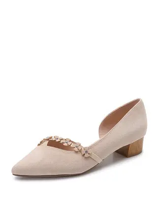 

2019 spring new sweet thick with pointed rhinestone shallow mouth with Korean version of single shoes.