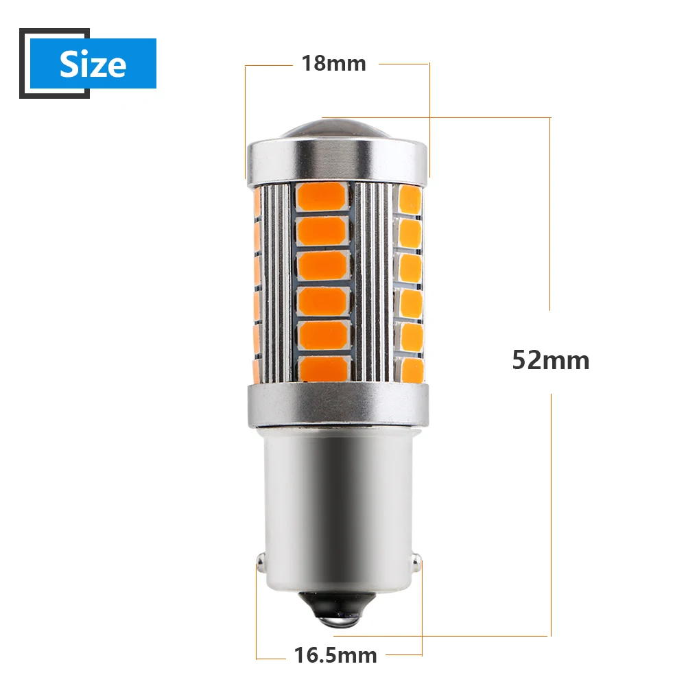 YM E Bright 20 шт S25 P21W 5730 33 SMD 1156 BA15S 12V 24V Авто LED Сигнал поворота Обратные огни 900Lm белый