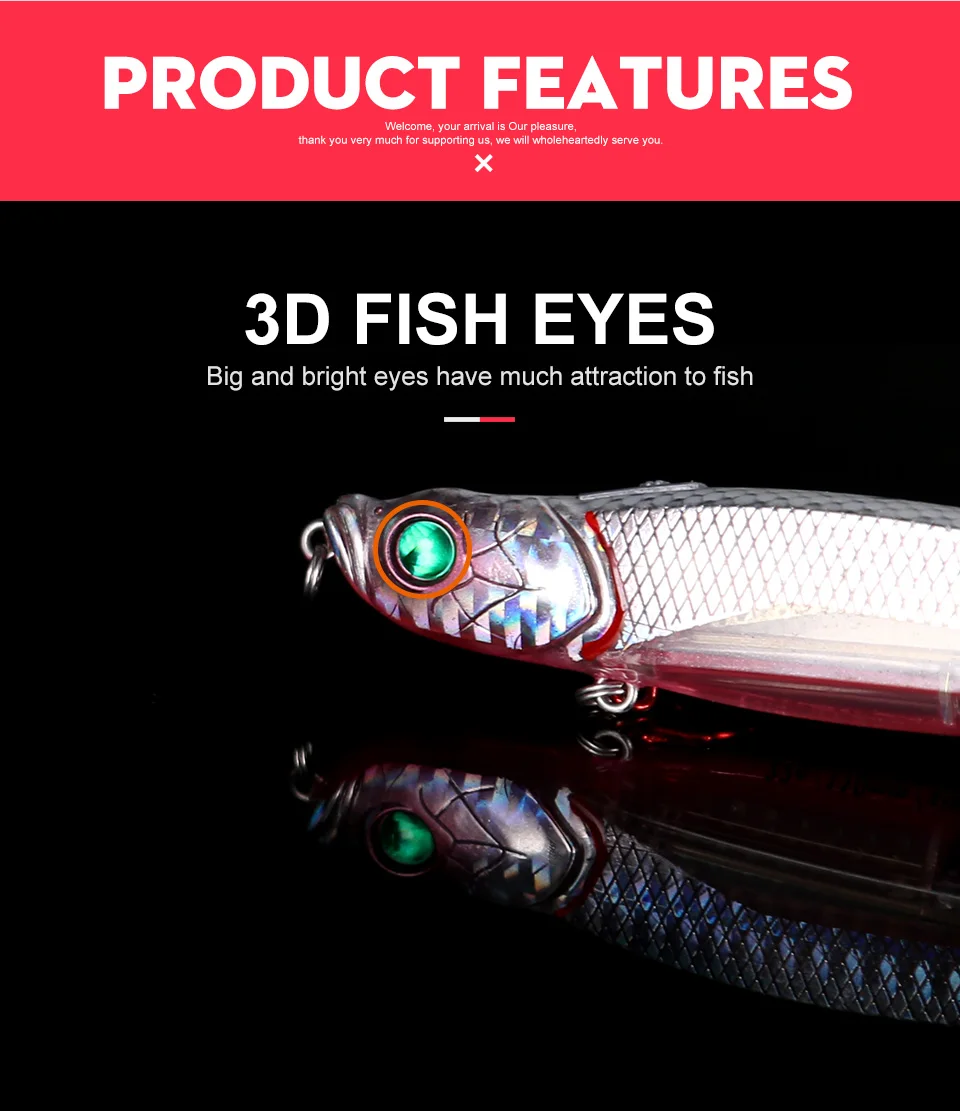 Kingdom Fishing Lures 58mm 8g, 22g Watery Beast Pencil Floating And Slow Sinking New Interesting Functional Design Baits (6)
