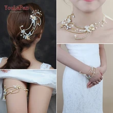 YouLaPan HP139 цепочка на голову свадебный головной убор невесты головной убор Свадебные ювелирные изделия на волосы Роскошная тиара девушка с кристаллом