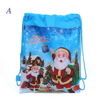 

New 10pcs/lot of Merry Christmas carton non-woven fabrics gift bags , drawstring backpack, vest bag