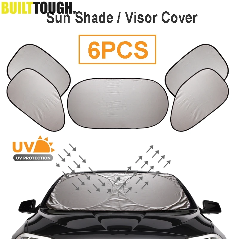 6Pcs Car Sun Shade UV Protect Sunshade Window Front//Back Windshield Visor Block