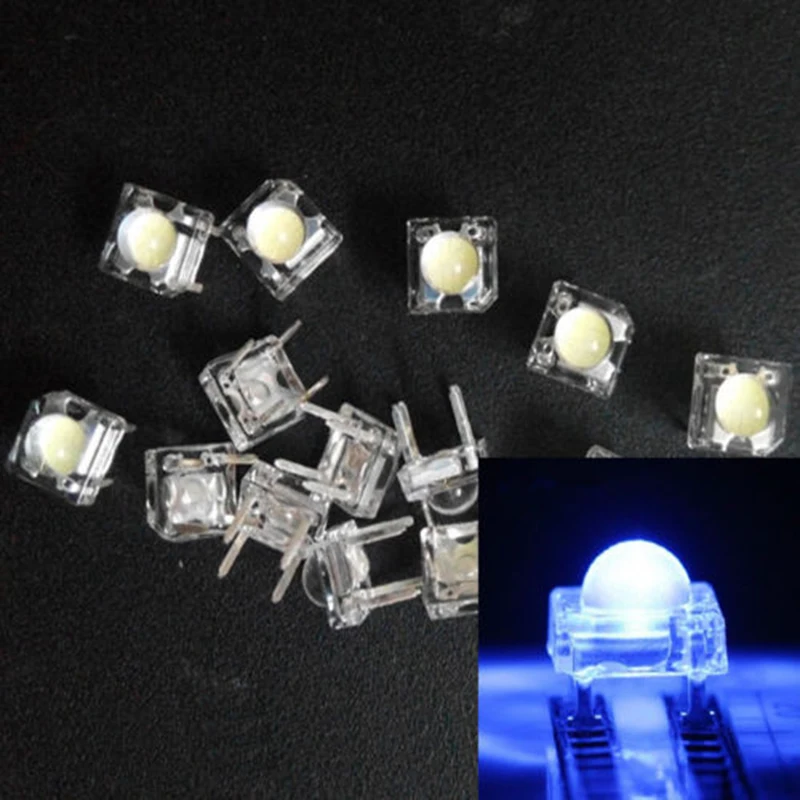 

20Pcs 5mm F5 Piranha LED Blue Round Head Super Bright Light Emitting Diode New On Promotion