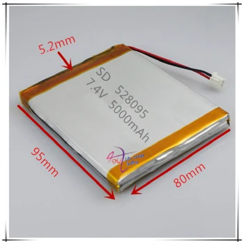 

Xh2.54 Plug 508095 528095 7.4v With 5000 Mah Lithium Polymer Battery Board Gps Mobile Dvd Microphone