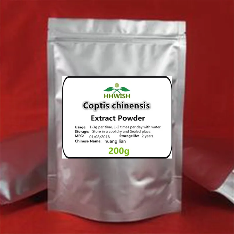 50 г-1000 г чистый натуральный корень коптиса экстракт порошок/Coptis chinensis порошок, rhizoma coptidis, goldthread, huang lian