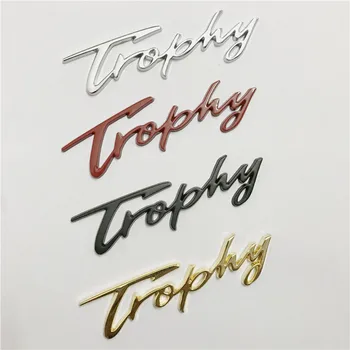 

5X 3D Trophy Chrome Glossy Black Silver Red Gold Metal Emblem Car Styling Refitting Side Logo Trunk Sticker for New MG6 2018
