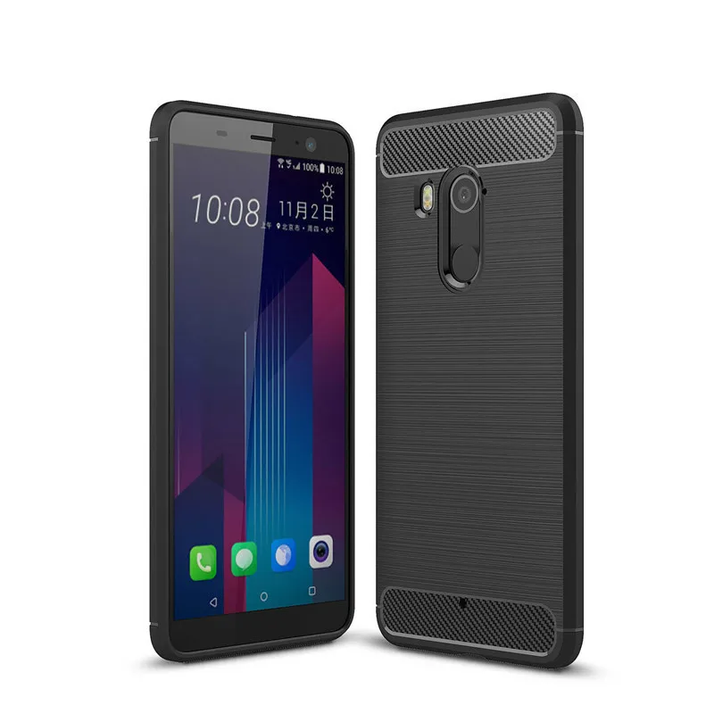 

for HTC U11 Plus Case Silicone Luxury Carbon Fiber Soft Phone Case For HTC U11 Plus Cover For HTC U 11 Plus Shell 6.0'