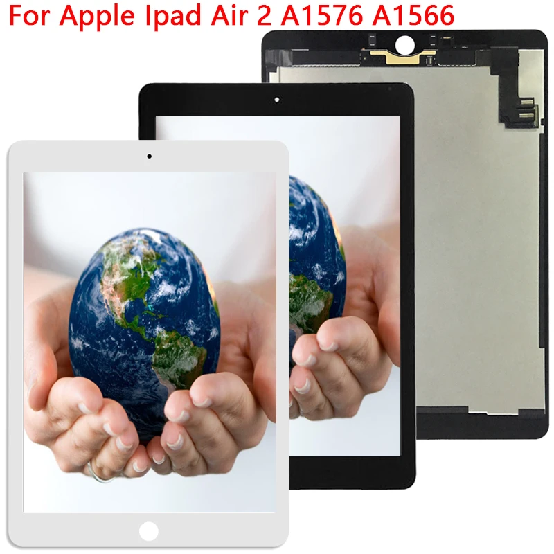 

NEW TESTED 9.7'' For Apple Ipad Air 2 ipad 6 A1567 A1566 LCD Display With Touch Screen Replacement Digitizer Panel Assembly