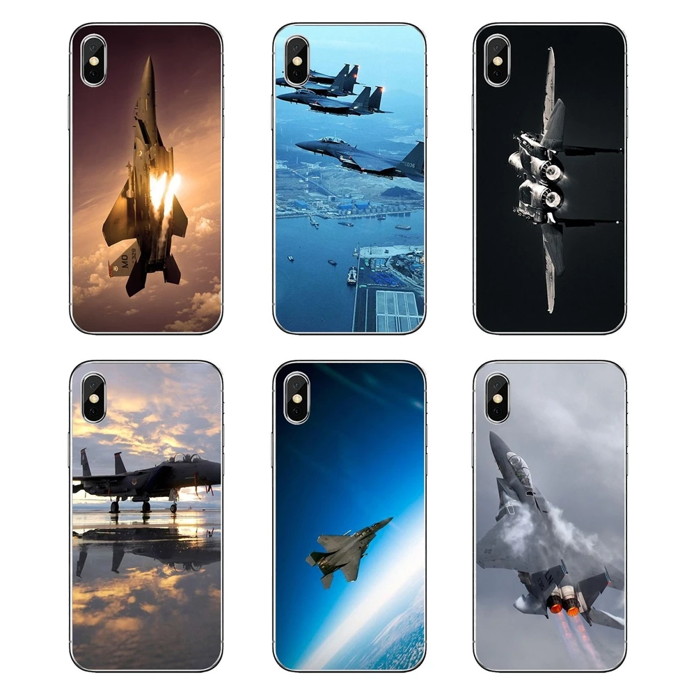 F15 Eagle Jet Fighter Plane Poster For iPod Touch iPhone 4 4S 5 5S 5C SE 6 6S 7 8 X XR XS Plus MAX Transparent Soft Cases Covers |