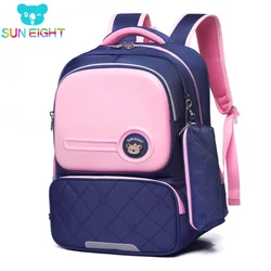 SUN EIGHT 3 Sizes Orthopedic Back Girls School Bags School Bag For Girl Zipper Kid School Bag Children Backpack  Mochila Escol