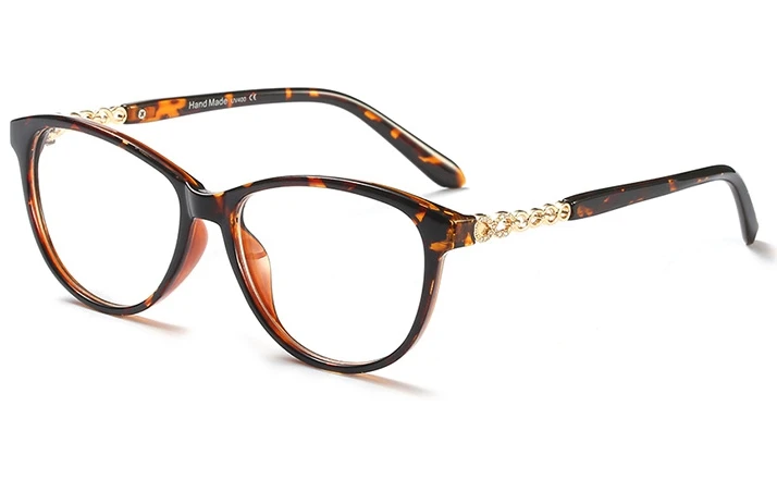 Кошачий глаз очки оправа для мужчин и женщин Оптические модные компьютерные очки 45704 - Цвет оправы: C5 leopard