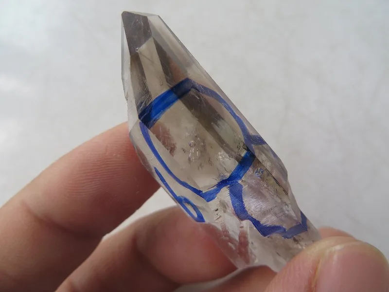 

Natural Quartz Crystal Herkimer Diamond W 2 Moving ENHYDRO Bubble 12.6g +Free Shipping