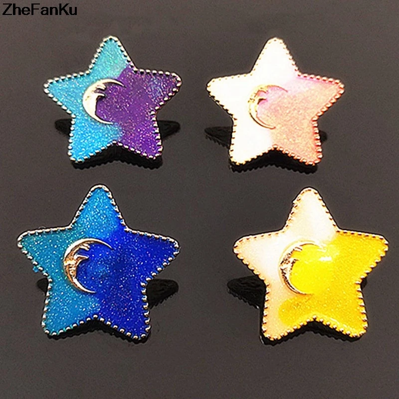 

10pcs DIY Handmade Five-Pointed Star Moon Jewelry Headwear Accessories