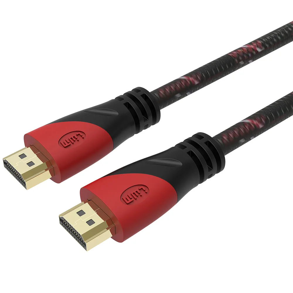 Высокоскоростной HDMI кабель позолоченное соединение с Ethernet 1080P цифровой кабель для HDTV, 0,5 м, 1 м, 1,5 м, 1,8 м, 3 м, 5 м, 10 м - Цвет: red and black