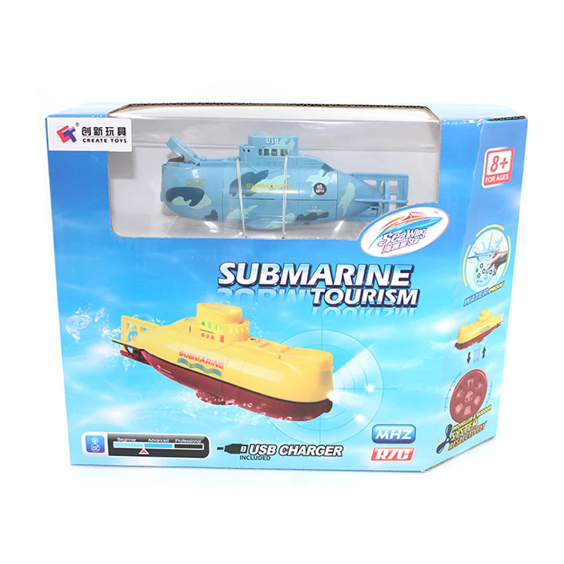 RC boat Mini Submarine RC Speedboat High Powered 3.7V Large Model RC toys Submarine Outdoor with the Model Electric Kids toy