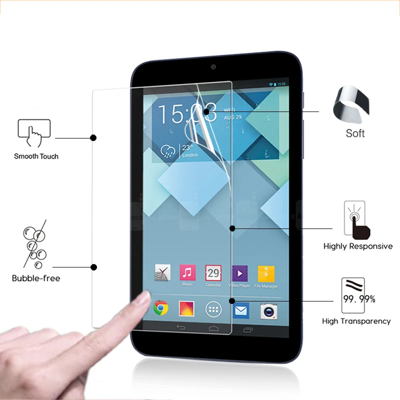 Ultra Thin HD LCD Screen Protector Film For Alcatel One Touch Pixi 7 7.0'' Tablet PC Clear Glossy Protective + tools | Компьютеры