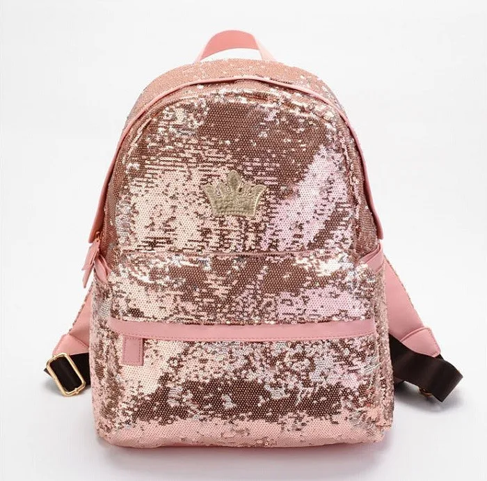 Блестящая новая Европейский рюкзак модная женская сумка рюкзак случайно элегантный образ принцессы молодых девушек Рюкзак - Цвет: pink