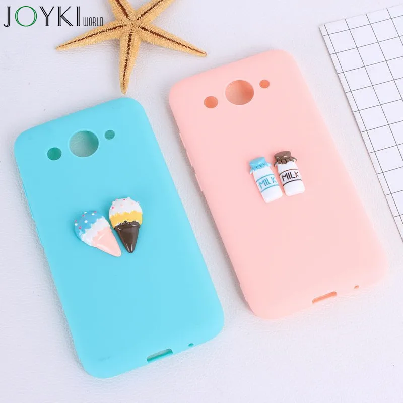 Phone Case For Huawei P10 Lite 3D Ice Cream Macarons Candy color soft silicon case for huawei p9 p8 lite 2017 Y3 Y5 Cases |