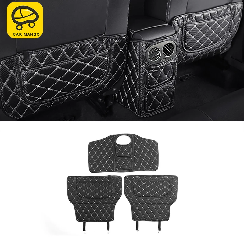 

CARMANGO for VW Volkswagen Tiguan 2010-2016 Car Seat Back Protector Cover Leather Anti-kick Mat Pad Cushion Interior Accessories