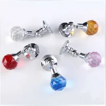 Fashion Luxury colour shaky pendant knob blue red crystal drawer knob shiny silver kitchen cabinet cupboard