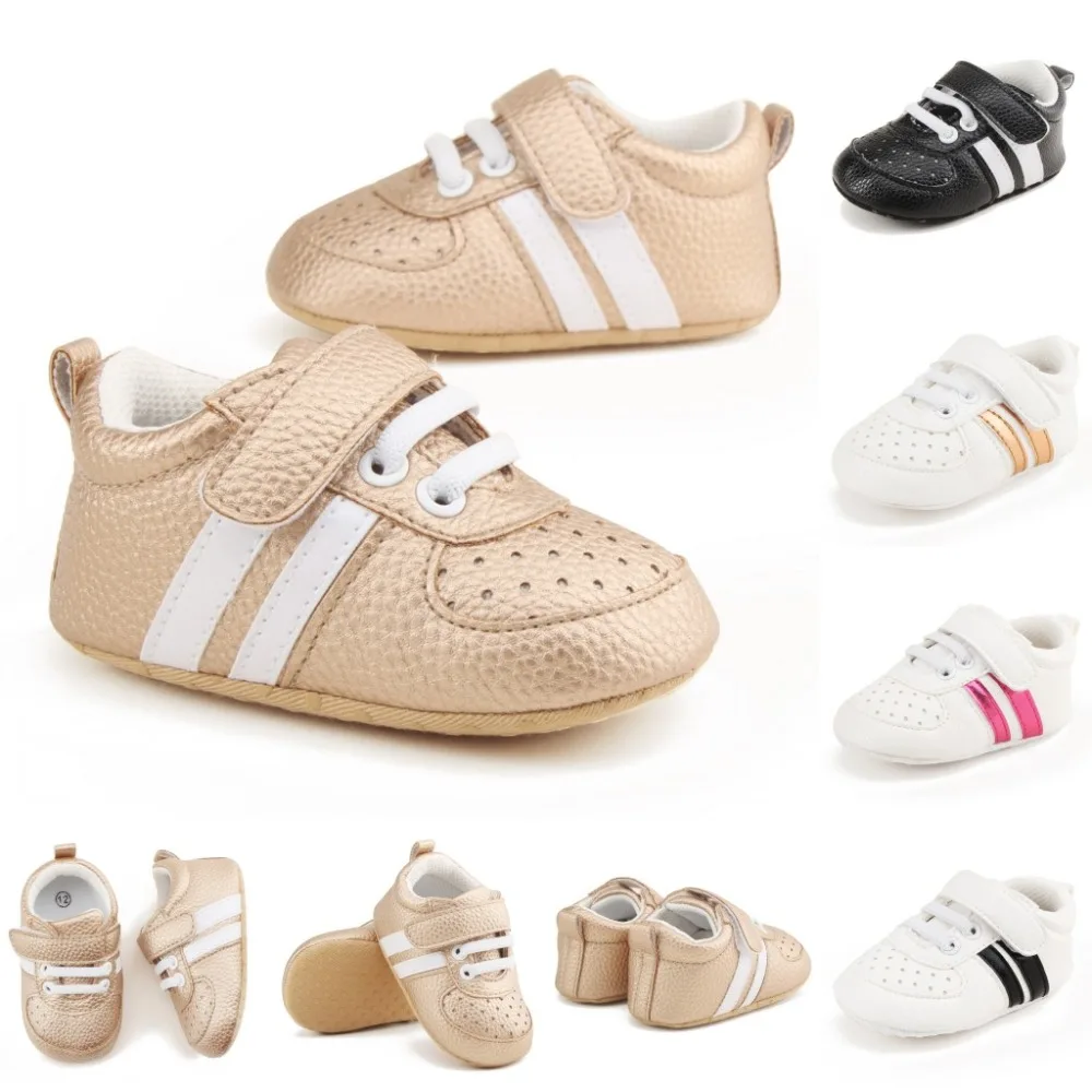 white soft sole baby shoes